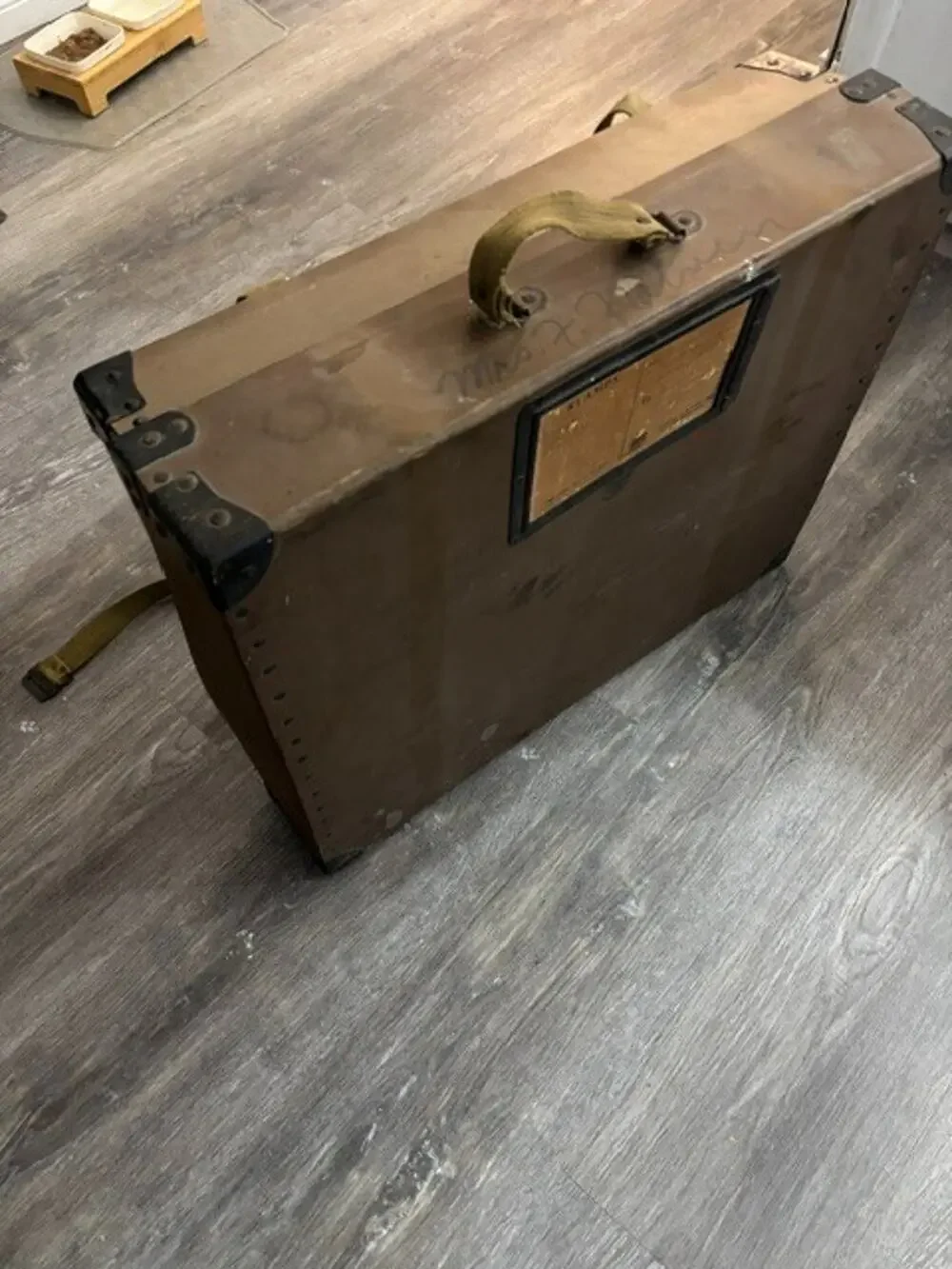 Vintage 1950s Military Laundry Mailer Box Fiberboard Shipping Case Laundripak